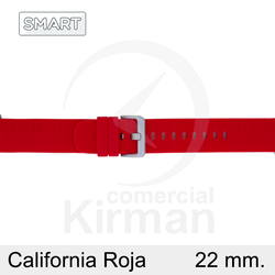 Correa Reloj Silicona 22mm 135166/22R Smart California Roja Cierre Hebilla