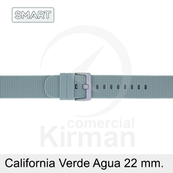 Correa Reloj Silicona 22mm 135166/22VA Smart California Verde Agua Cierre Hebilla