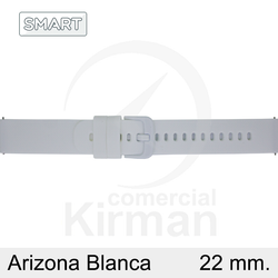 Correa Reloj Silicona 22mm 135167/22B Smart Arizona Blanca Cierre Hebilla