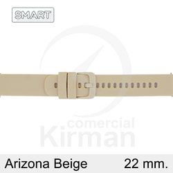 Correa Reloj Silicona 22mm 135167/22BE Smart Arizona Beige Cierre Hebilla