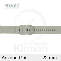 Correa Reloj Silicona 22mm 135167/22G Smart Arizona Gris Cierre Hebilla