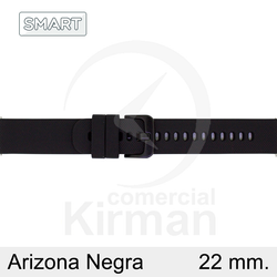 Correa Reloj Silicona 22mm 135167/22N Smart Arizona Negra Cierre Hebilla