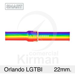 Correa Reloj Silicona 22x75/120mm 135164/22E5 Smart Orlando Estampado LGTBI Cierre Hebilla