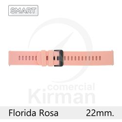 Correa Reloj Silicona 22x75/120mm 135165/22RO Smart Florida Rosa Cierre Hebilla