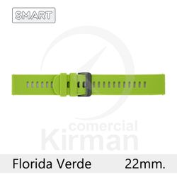 Correa Reloj Silicona 22x75/120mm 135165/22V Smart Florida Verde Cierre Hebilla