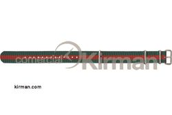 Correa Reloj Tela 20mm 137023 Iberia Roja-Verde Cierre Hebilla