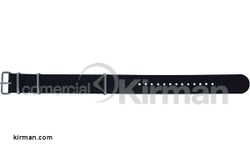 Correa Reloj Tela 22mm 137028 Iberia Negra Cierre Hebilla