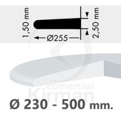 Cristal Reloj Mineral 220-001-338 Óptico Grosor 1,50mm x 2,50mm x Diámetro 33,8mm