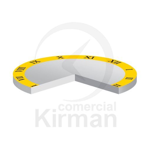 Cristal Reloj Mineral 227-001-195 Plano C. Bisel Dorado & Números - Diámetro 19,5mm