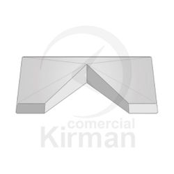 Cristal Reloj Mineral 231-000-200 Cuadrada 4 Aguas 18x18mm x 1,00mm Grosor x 2,00mm Altura