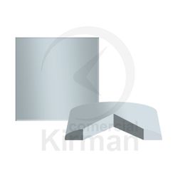 Cristal Reloj Zafiro 221-016-019 Cuadrado Óptico Para Cart Diámetro 20,0x20,0mm x 1,00mm Grosor