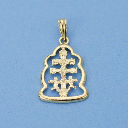 18kts Gold Caravaca Cross 22x14mm Frame 20000020