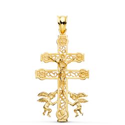 Cruz Caravaca Oro 18kts 42x24 mm P7663-040