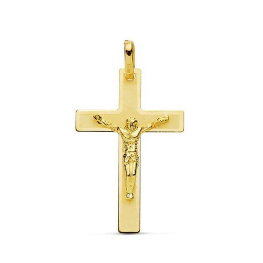 18kts Gold Christ Cross 26x17mm Flat Laser 16752