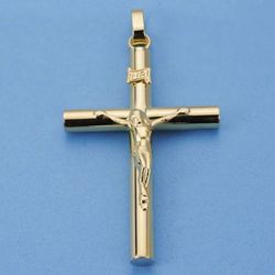 18kts Hollow Gold Christ Cross 54x33mm 27000033