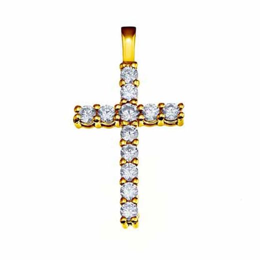 18kt Gold Cross Argyor MRM 12x7.40mm (18)75A0024-12mm Diamonds