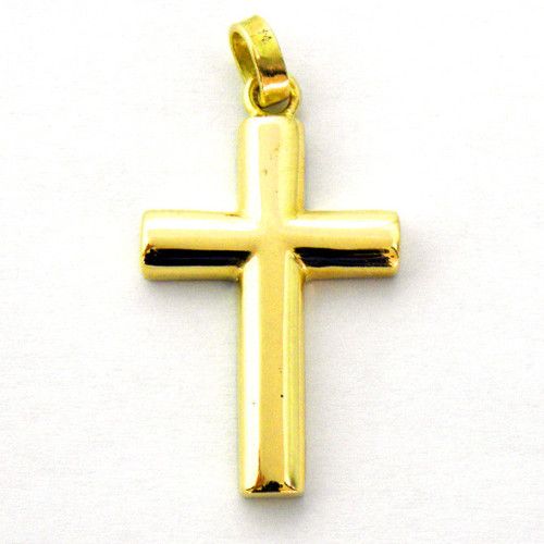 Cruz Oro 18kts Cruz Lisa Tubo 33x22mm C1/728/1