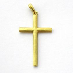 Cruz Oro 18kts Cruz Lisa Tubo 38x22mm C1/530/M