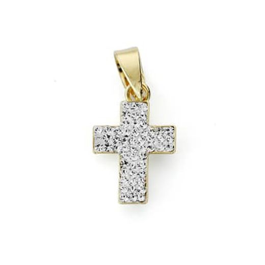 9kt Gold Cross 15x9mm 9K16580 Zirconia