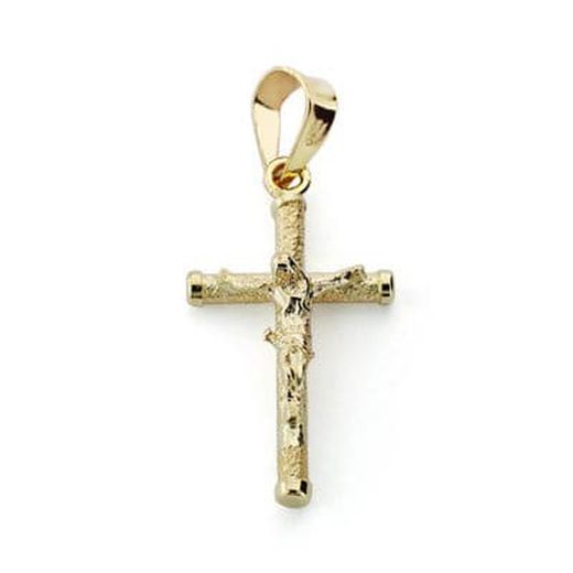 9kt Gold Cross 19x10.5x1.5mm 9K16343 Christ