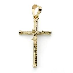 9kt Gold Cross 23x13mm 9K16355 Christ
