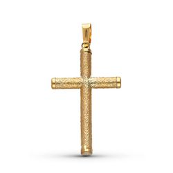 Cruz Oro 9kts 33x19mm 9K16446 Diamantada