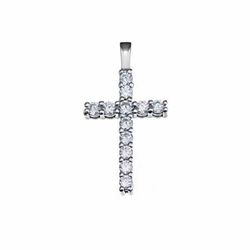 Cruz Oro Blanco 18kts Argyor MRM 15,70x10,25mm (18)75B0024-15,70mm Diamantes