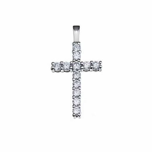 Creu Or Blanc 18kts Argyor MRM 21,10x14,35mm (18)75B0024-18,45mm Diamants