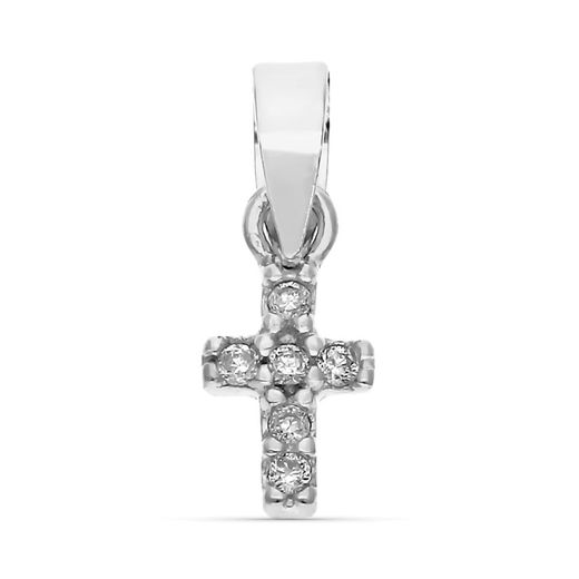 9kt White Gold Cross 9KP1919-OB Diamonds