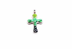 Cruz Plata Arior 1x2,1cm 1110371EPU Latina Reflectante Verde