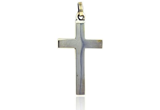 Creu Plata Arior 3,9x2,4cm 1110240PU Llatina Lisa