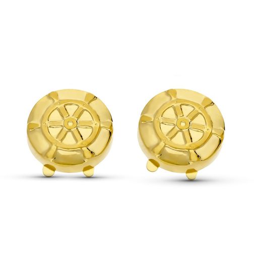 18 karat guld rorknapdæksel 15 mm 4383-6