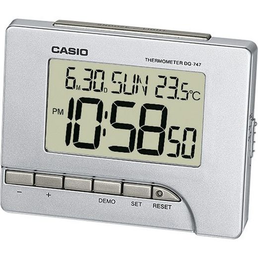 Despertador Casio Digital DQ-747-8EF Gris