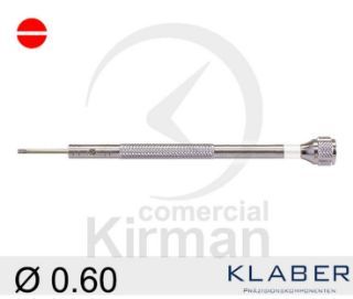 Destornillador Klaber Acero 045101/2 Punta Plana De 0.60mm