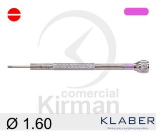 Destornillador Klaber Acero 045101/7 Punta Plana 1.60mm