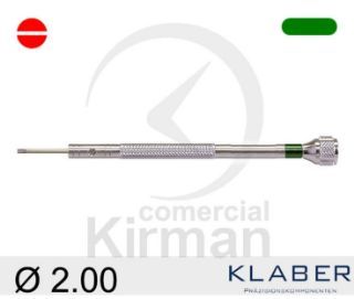 Destornillador Klaber Acero 045101/8 Punta Plana De 2.00mm