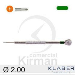Destornillador Klaber Acero 045102/3 Punta Philips 2.00mm