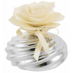 Difusor 12x10cm 2216-02AV Plateada Detalle Floral Beige