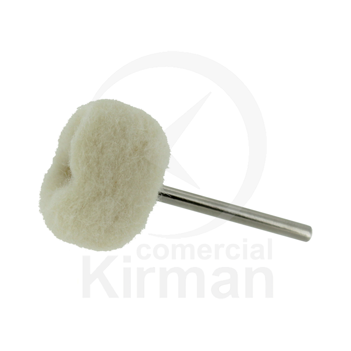 Disco Montado Metal 40mm 17329 Fibra Algodón Blanco 25mm Diámetro