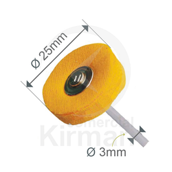 Disco Montado Metal 40mm 17343 Tela Amarilla 25mm Diámetro