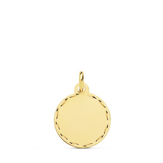 Disco Oro 9kts 18mm 9KP1781-W Tallado