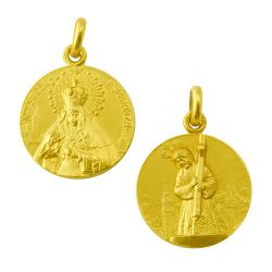 Escapulario Oro 18kts Señora de la Esperanza o Macarena / Cristo del Gran Poder 20mm ME1/1/61/20