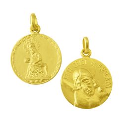 Escapulario Oro 18kts Virgen de la Piedad / Santo Cristo de Igualada 16mm ME1/1/68/16