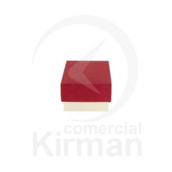 Estuche Cartón Marfil Bicolor Rojo000027/R Classic 1 Sortijas 50x40x27mm