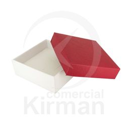 Estuche Cartón Marfil Bicolor Rojo 000029/R Classic 1 85x85x30mm