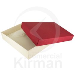 Estuche Cartón Marfil Bicolor Rojo000030/R Classic 1 Collar 155x110x32mm
