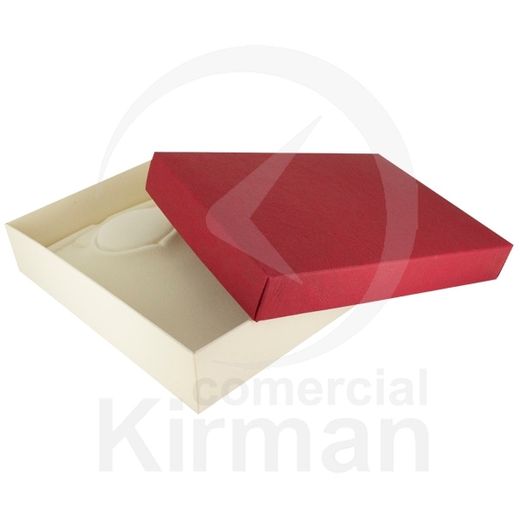 Estuche Cartón Marfil Bicolor Rojo000030/R Classic 1 Collar 155x110x32mm