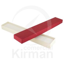 Estuche Cartón Marfil Bicolor Rojo 000031/R Classic 1 Pulseras 215x35x20mm