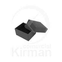 Estuche Cartón Negro 000027/N Classic 2 Sortijas 50x40x27mm
