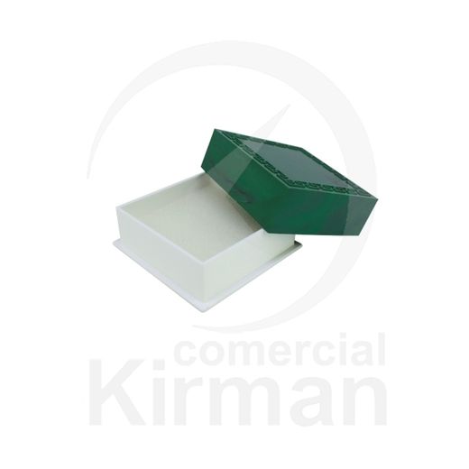 Estuche Cartón Verde 004001 Efecto Malaquita 40x40x20mm